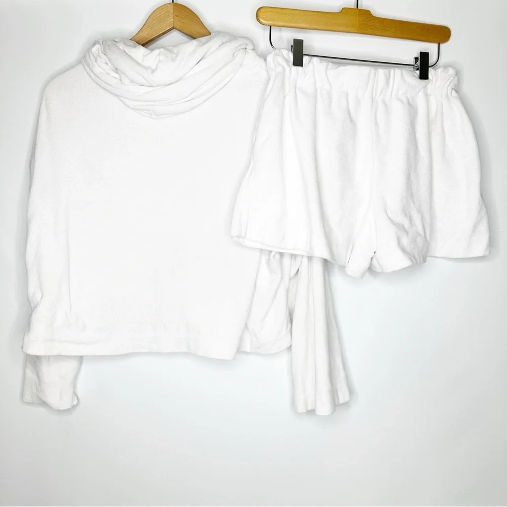Vince Cotton Wide Sleeve XS Hoodie and Shorts Size Small - Picture 6 of 7
